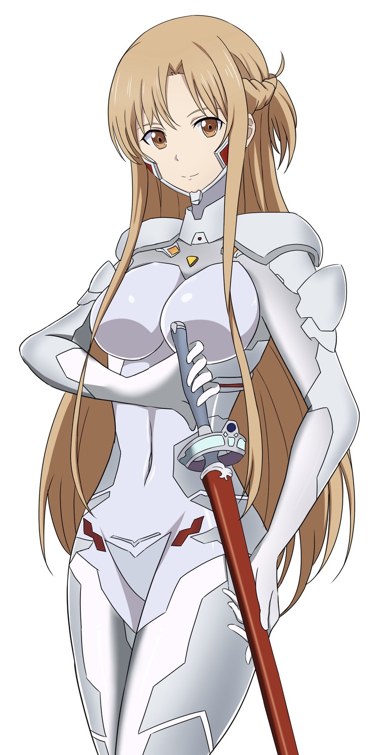 armor asuna_(sword_art_online) bodysuit daichi777zz sword sword_art_online