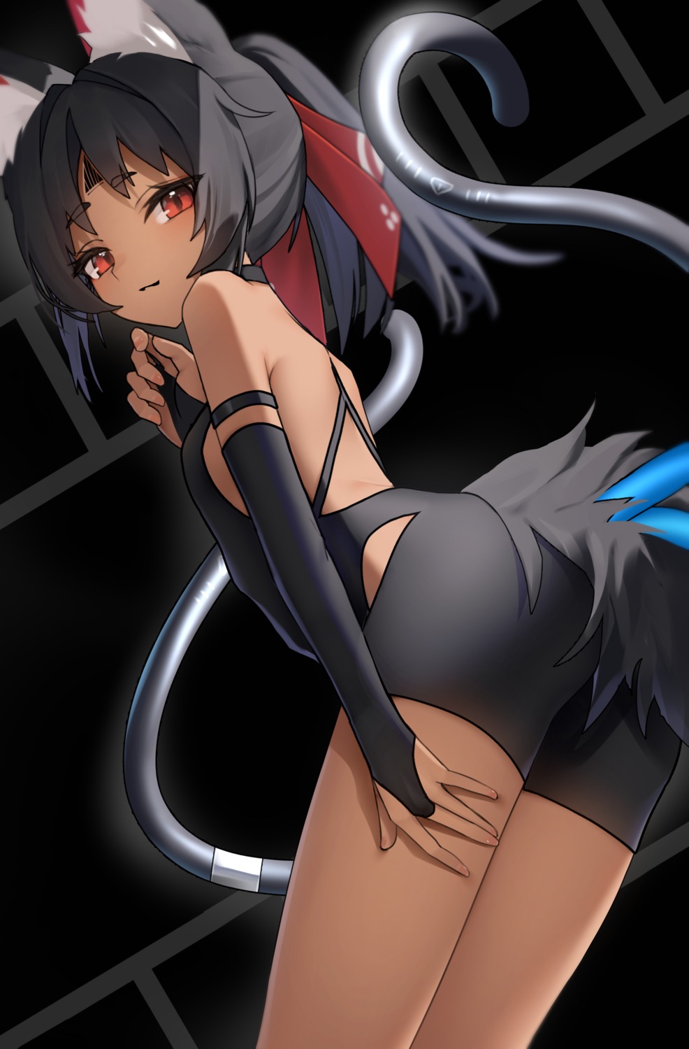 animal_ears loli nekomimi nekomiya_mana no_bra tail tattoo thomas_8000 zenless_zone_zero