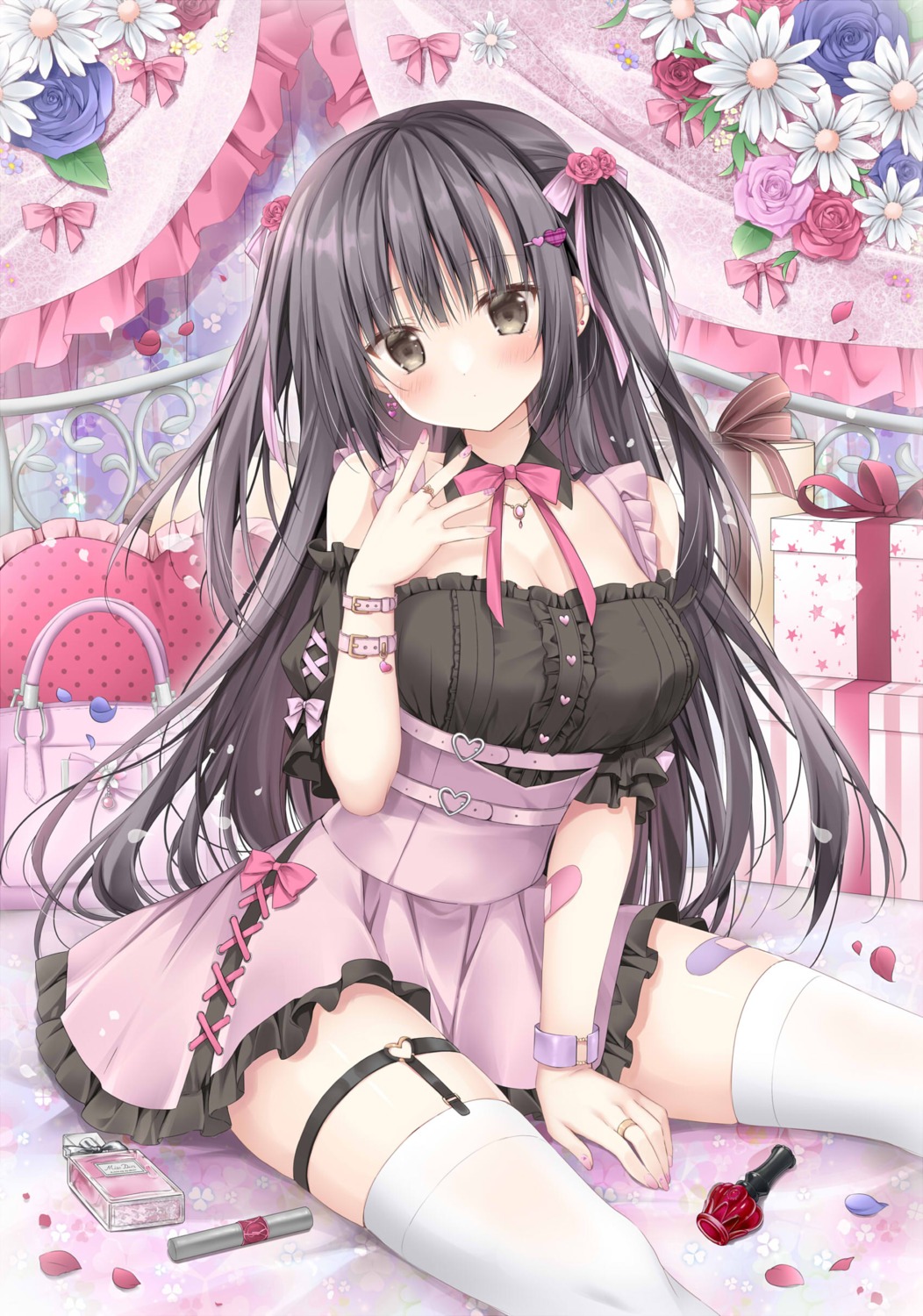 bandaid cleavage garter korie_riko stockings thighhighs