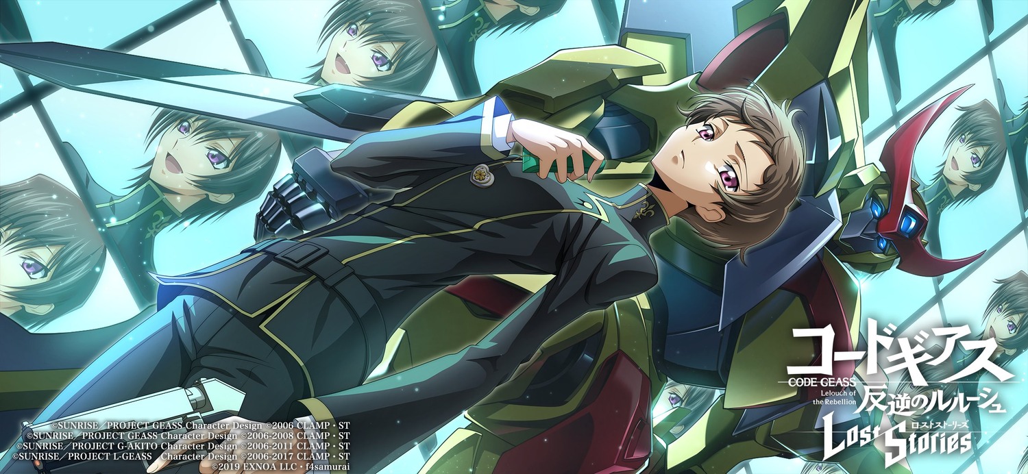 code_geass code_geass:_lost_stories gun lelouch_lamperouge male mecha rollo_lamperouge uniform