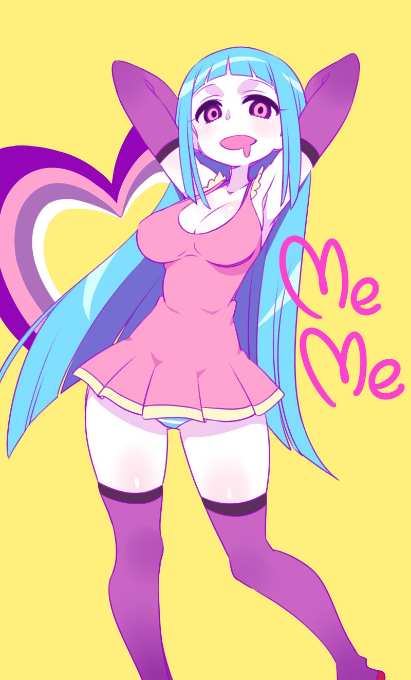 chan×co cleavage dress me!me!me! meme_(me!me!me!) pantsu shimapan thighhighs