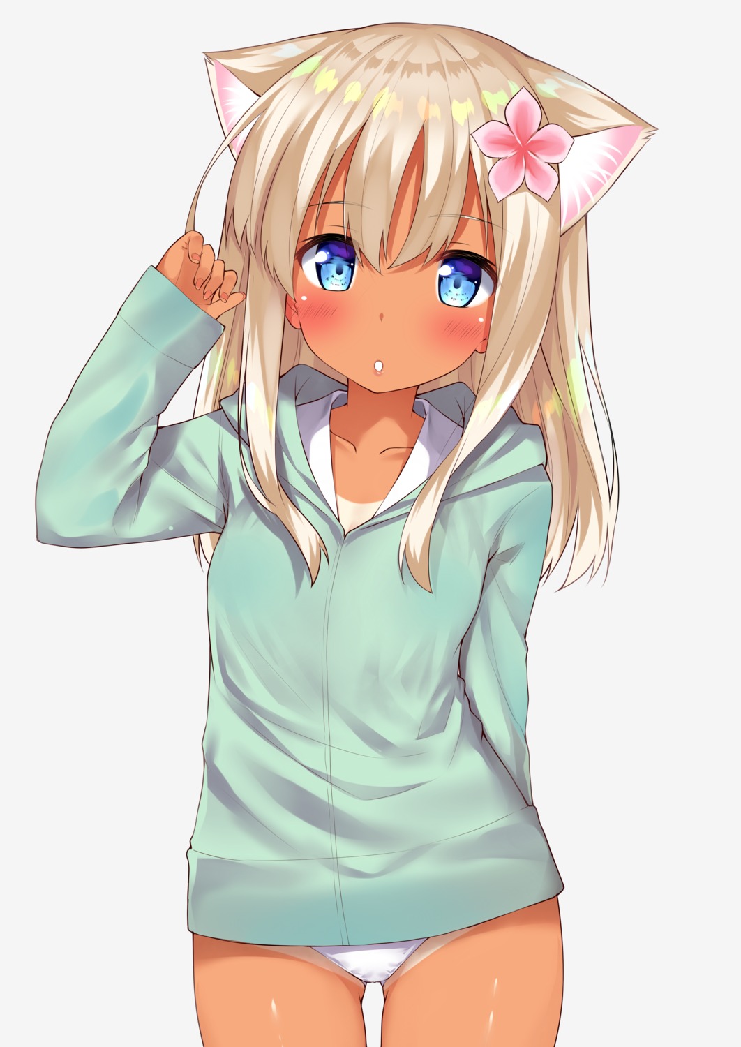 animal_ears go-1 kantai_collection loli nekomimi ro-500 tan_lines