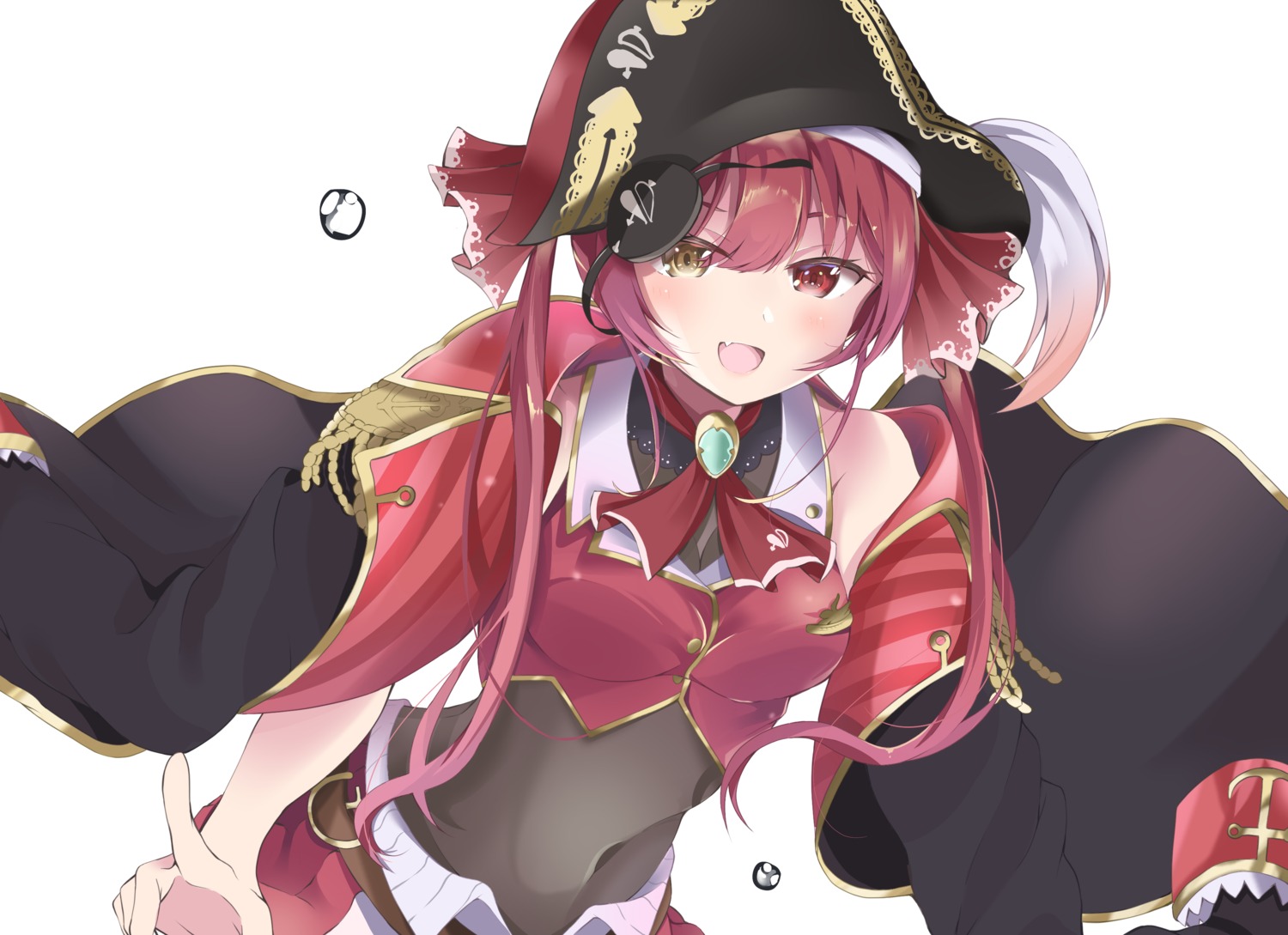 eyepatch gray_ceon heterochromia hololive houshou_marine pirate