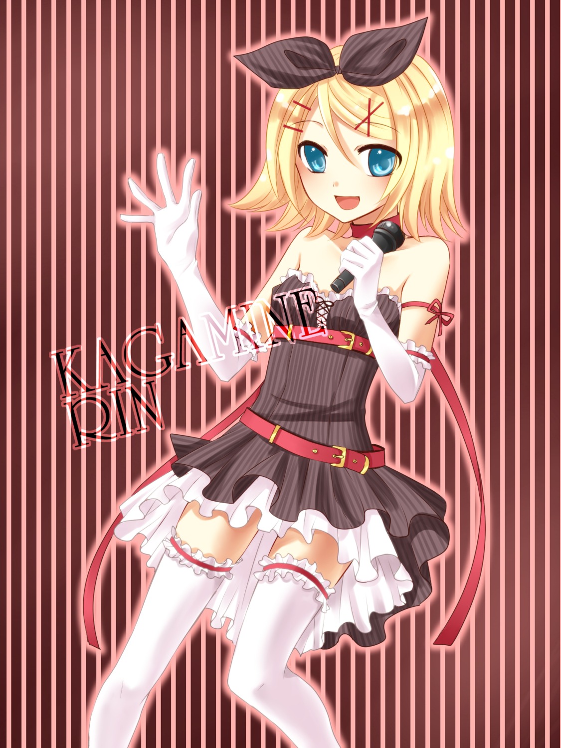 dress kagamine_rin thighhighs vocaloid yayoi