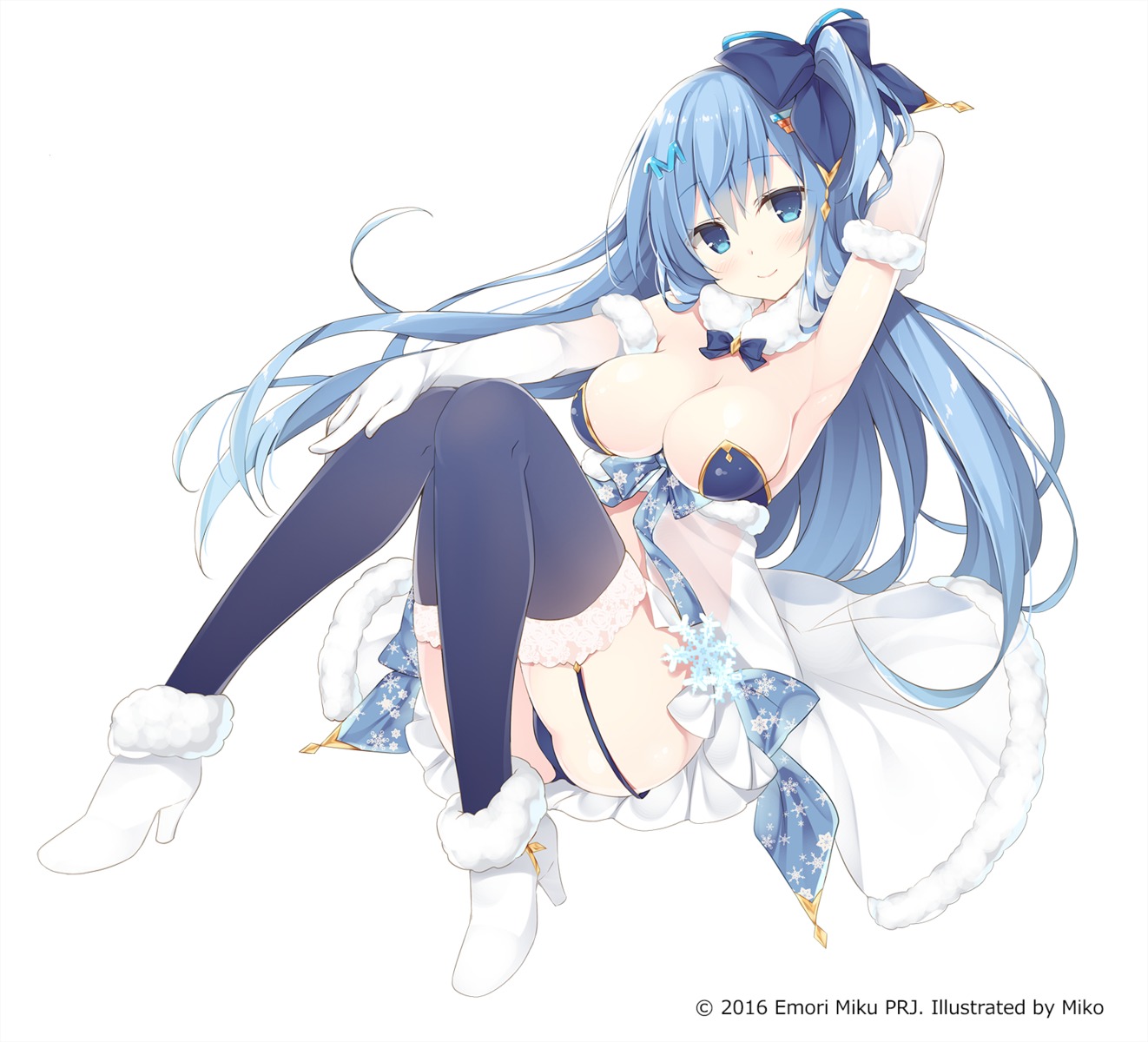 cleavage emori_miku emori_miku_project heels lingerie miko_92 pantsu see_through stockings thighhighs