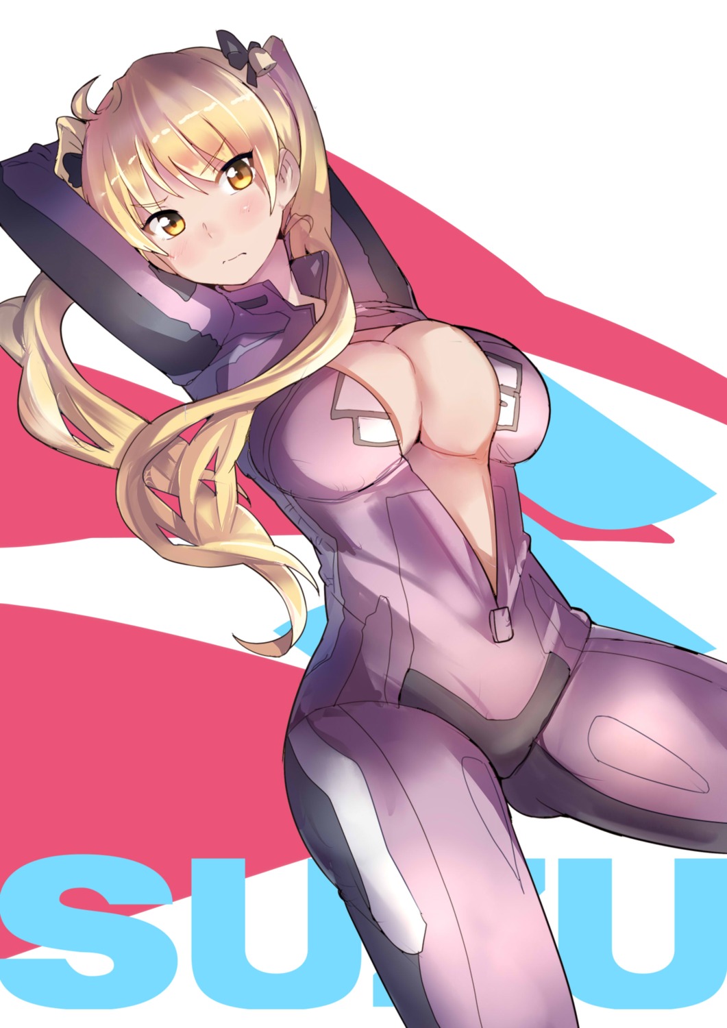 bakuon!! bodysuit cleavage julioalqae no_bra open_shirt suzunoki_rin