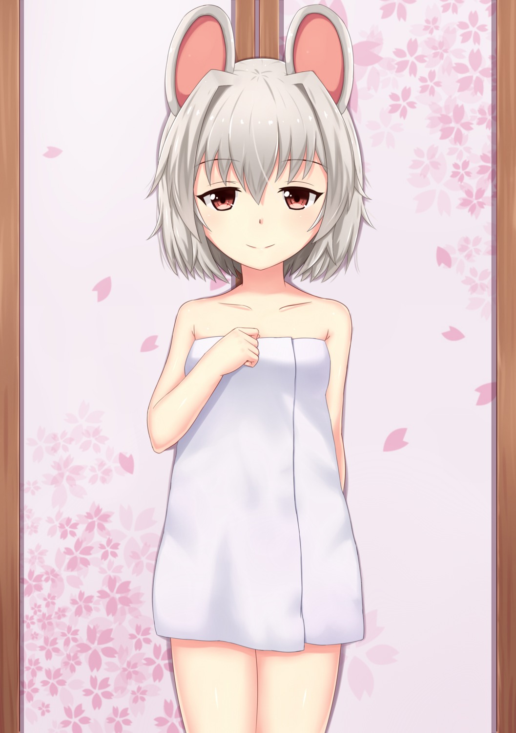 animal_ears nazrin rumaki touhou towel