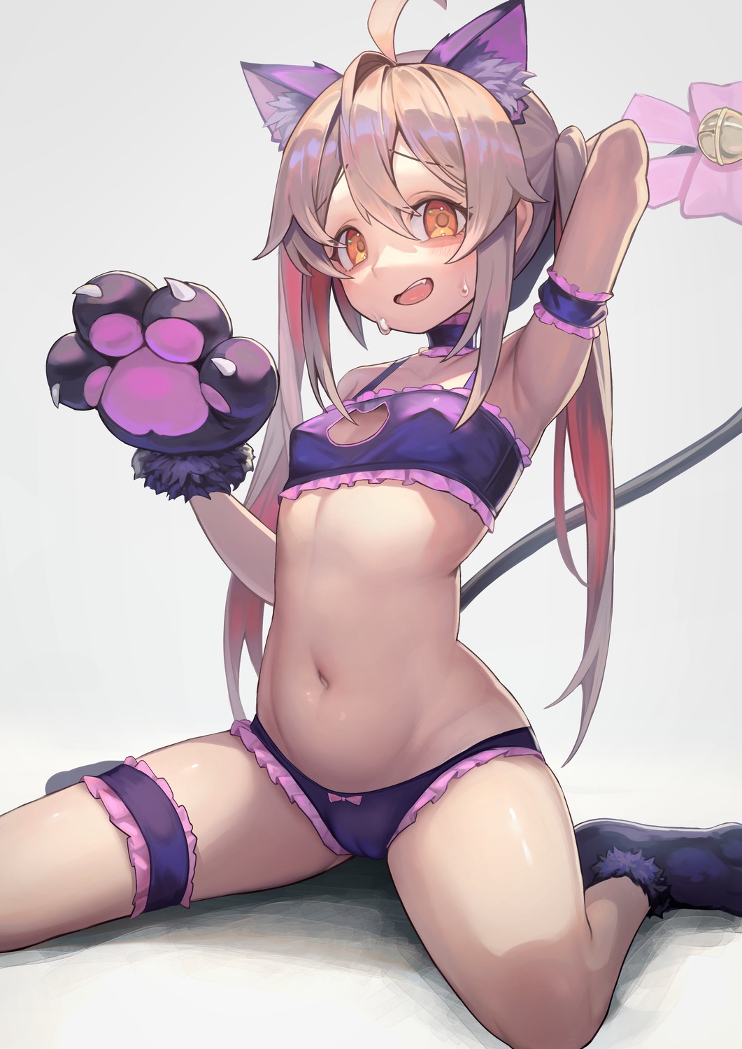 animal_ears bra garter genderswap hakusyokuto loli nekomimi onii-chan_wa_oshimai! oyama_mahiro pantsu tail