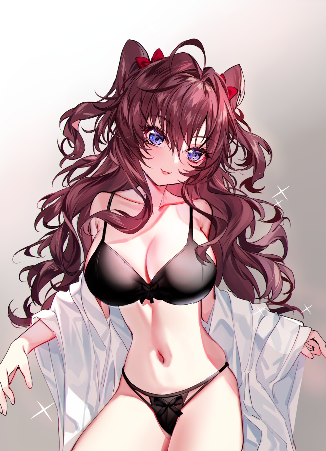 baocaizi bra cleavage ichinose_shiki open_shirt pantsu the_idolm@ster the_idolm@ster_cinderella_girls