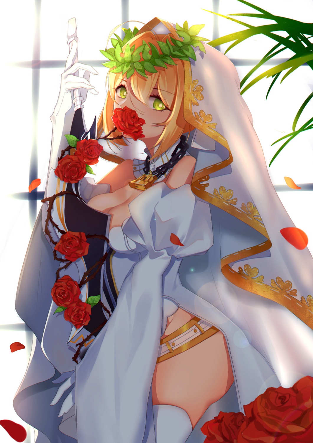 fate/extra fate/extra_ccc fate/grand_order fate/stay_night huashengjiang saber saber_bride saber_extra sword thighhighs
