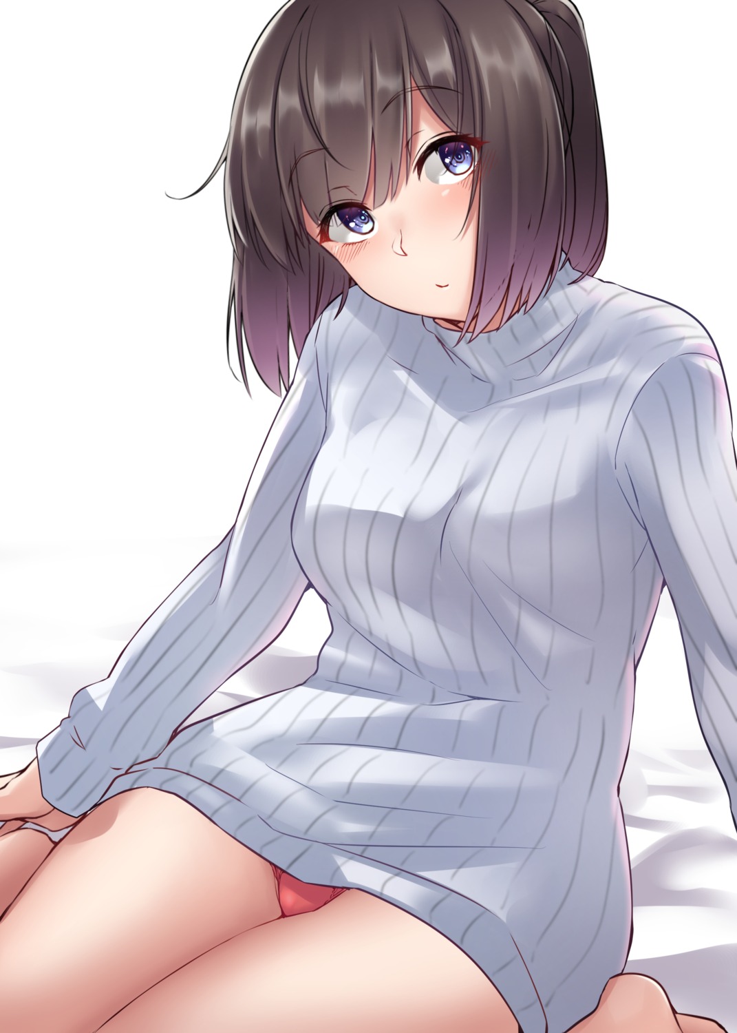 akizuki_(kancolle) dress kantai_collection kiritto pantsu sweater