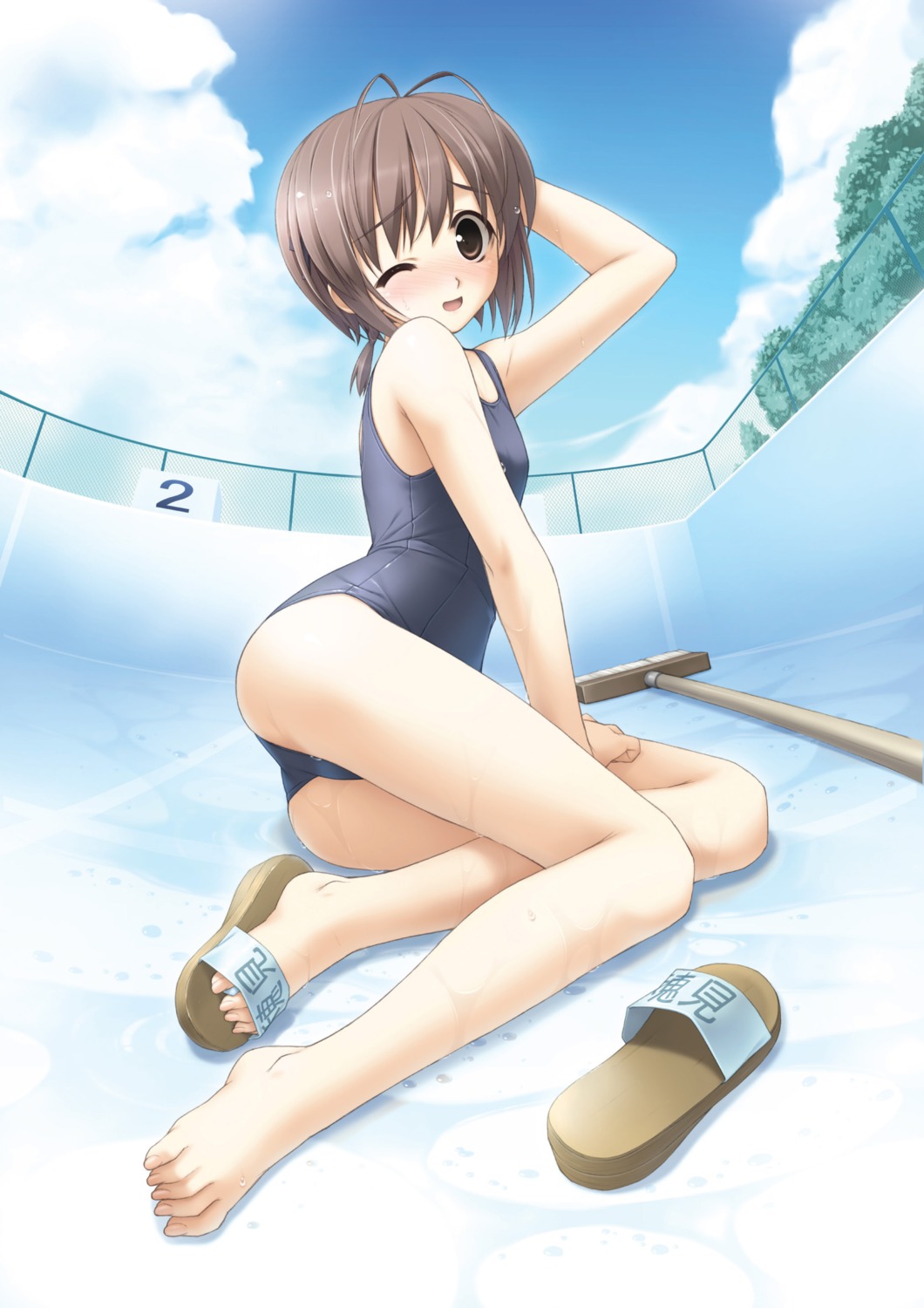 amatsume_akira hashimoto_takashi possible_duplicate school_swimsuit sphere swimsuits yosuga_no_sora