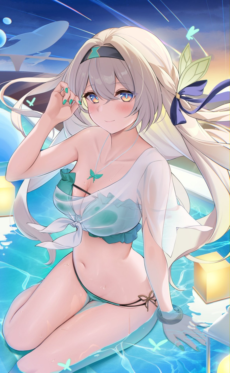 bikini firefly g_uhrabbit honkai:_star_rail see_through swimsuits wet