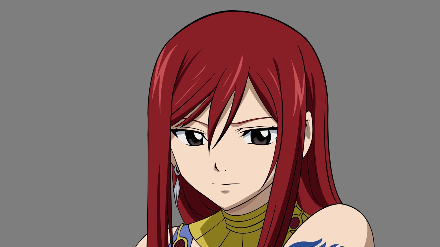 erza_scarlet fairy_tail transparent_png vector_trace