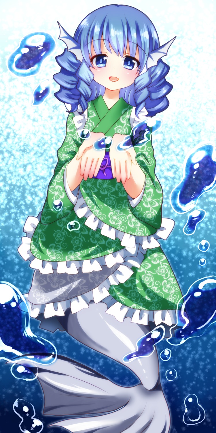 chako_(chakoxxx) maid mermaid monster_girl tail touhou wa_maid wakasagihime