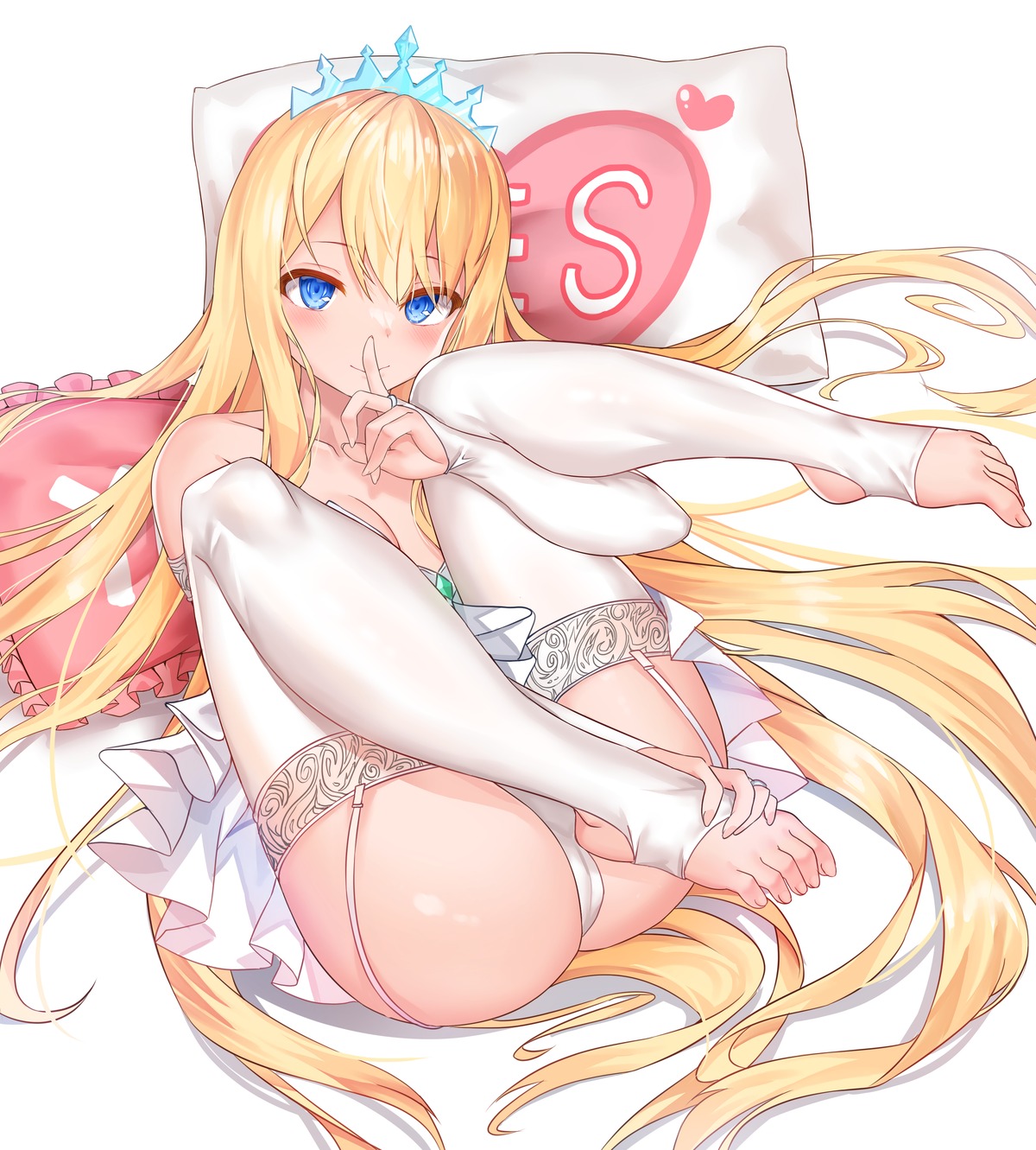 cameltoe deogho_(liujinzy9854) feet no_bra pantsu skirt_lift stockings thighhighs thong