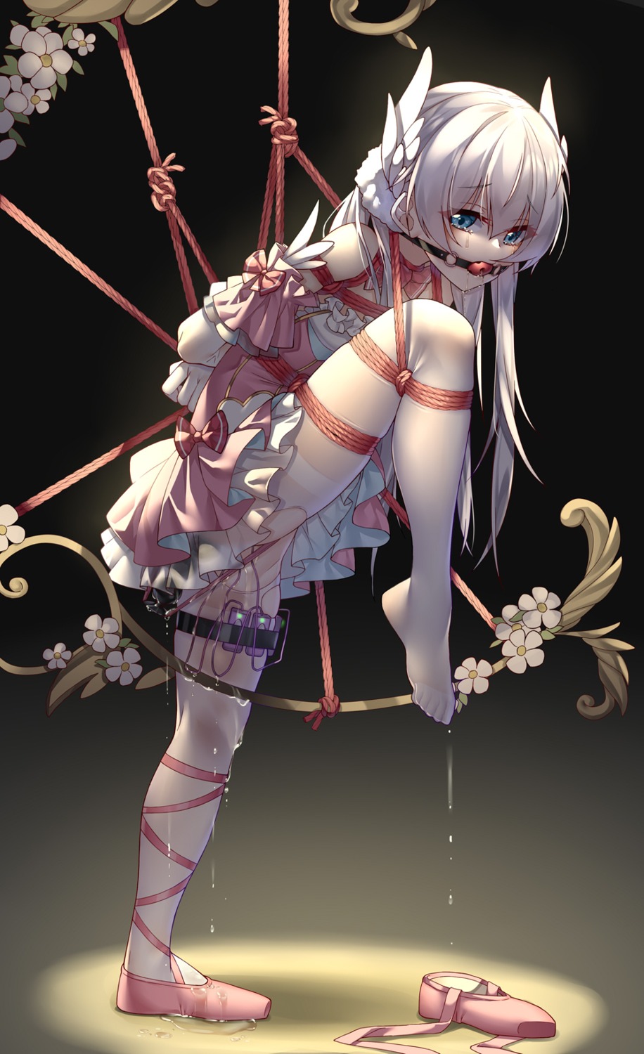 benghuai_xueyuan bondage dildo dress garter ginklaga honkai_impact pantsu panty_pull pantyhose pussy_juice skirt_lift theresa_apocalypse torn_clothes vibrator