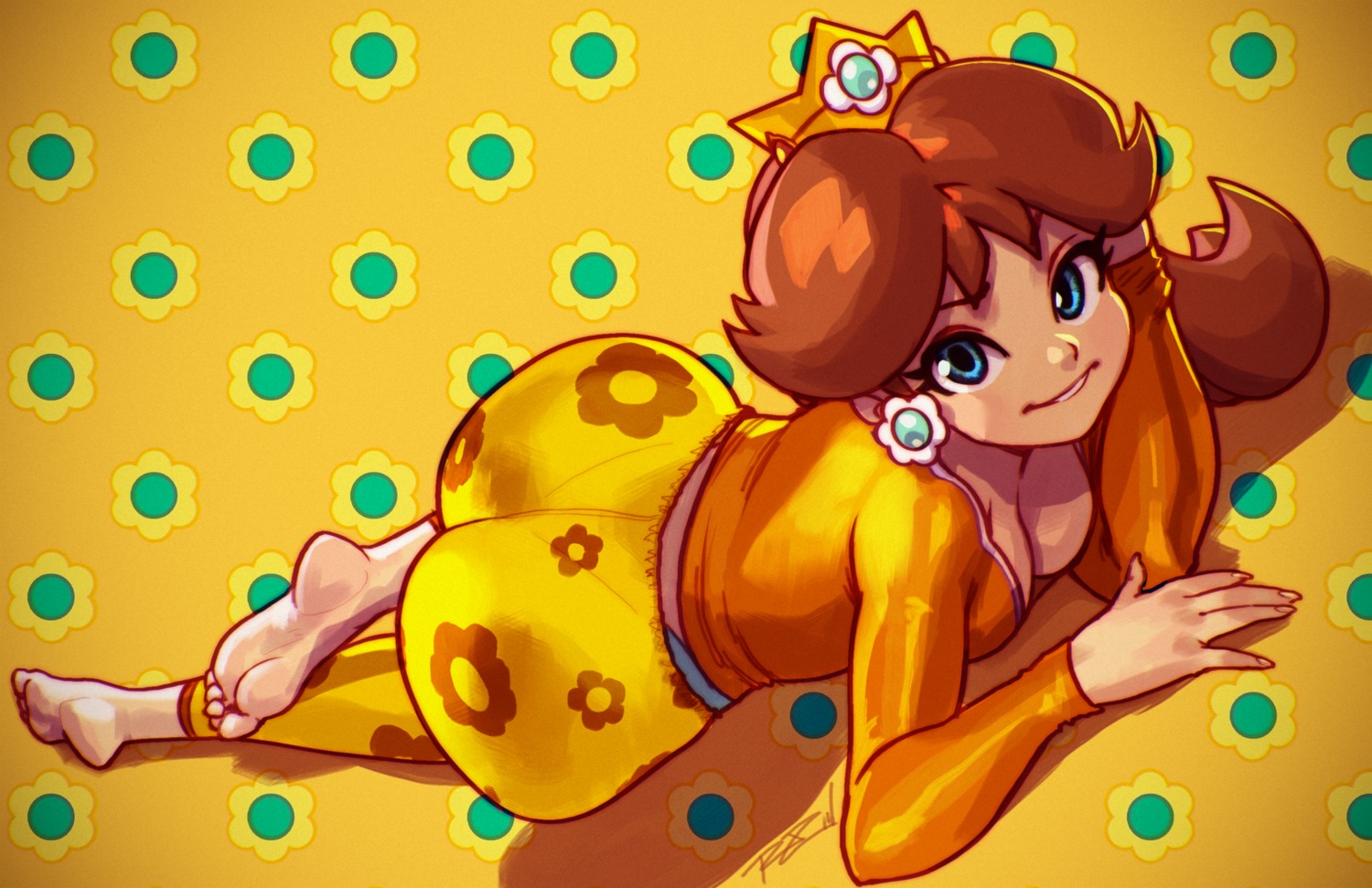 ass cleavage feet mario_bros. princess_daisy robert_porter