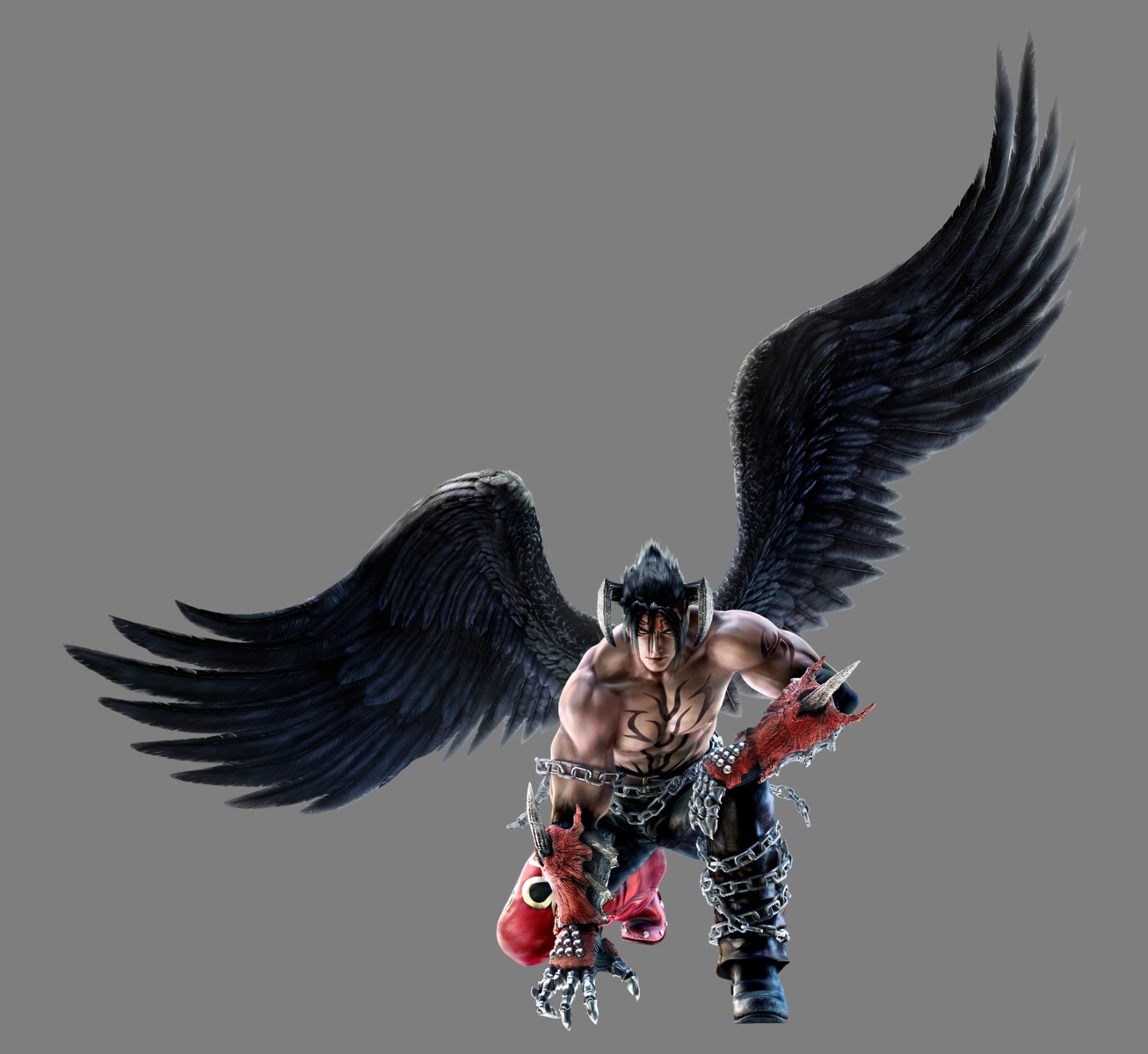 armor cg devil devil_jin horns kazama_jin male tekken tekken_6 transparent_png wings