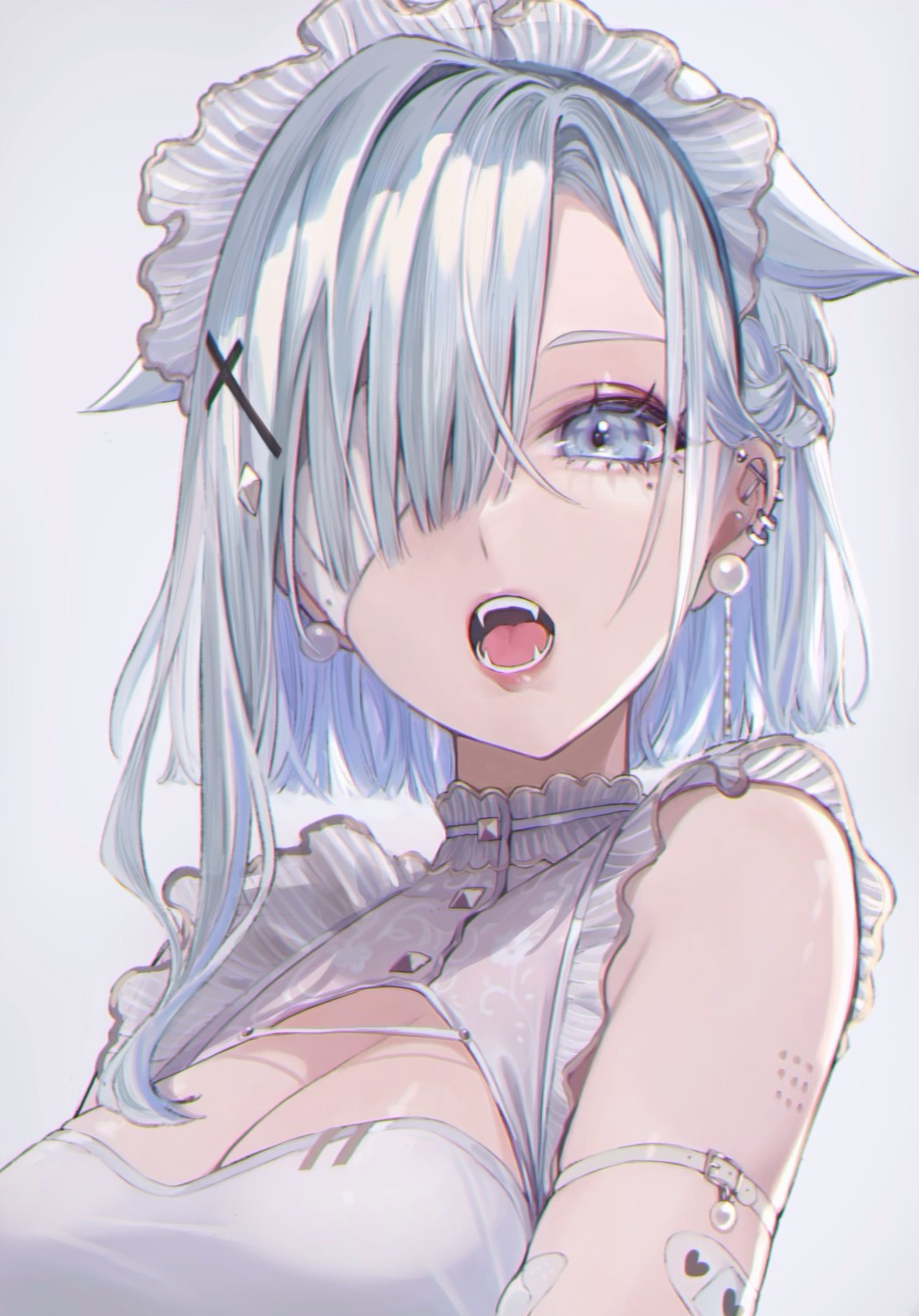 bandaid cleavage eyepatch magako maid