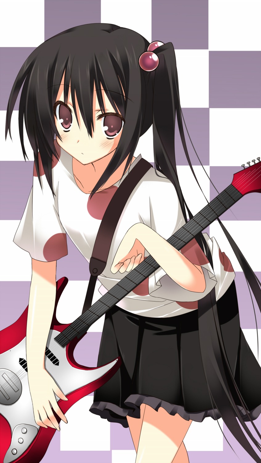 guitar k-on! kuwashima_rein nakano_azusa