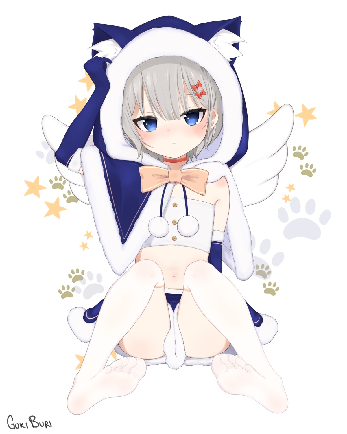 animal_ears feet goki_buri nekomimi rurine_luna thighhighs wactor wings