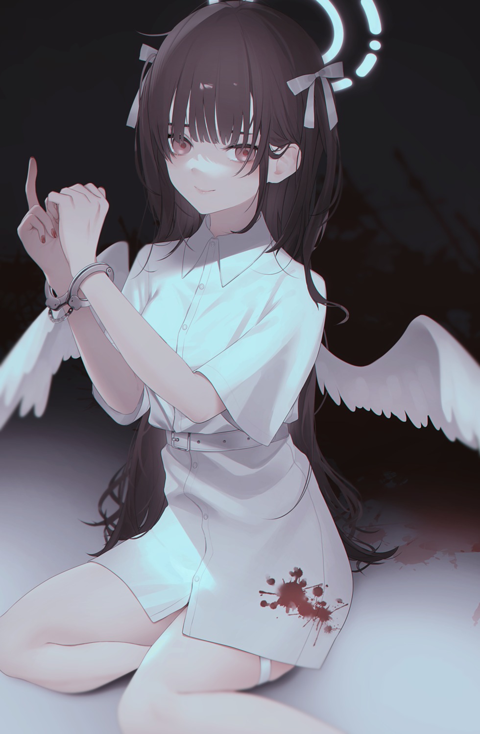 angel blood bondage garter migihidari_(puwako) wings