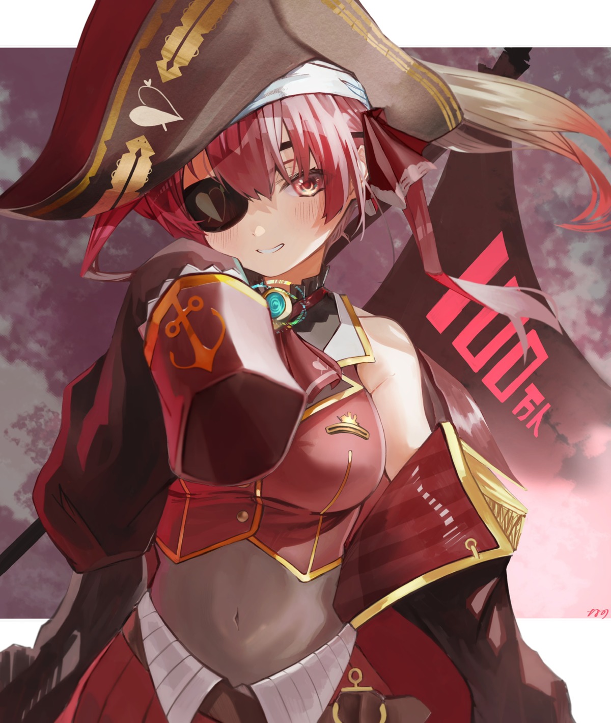 eyepatch hololive houshou_marine kaoswald pirate