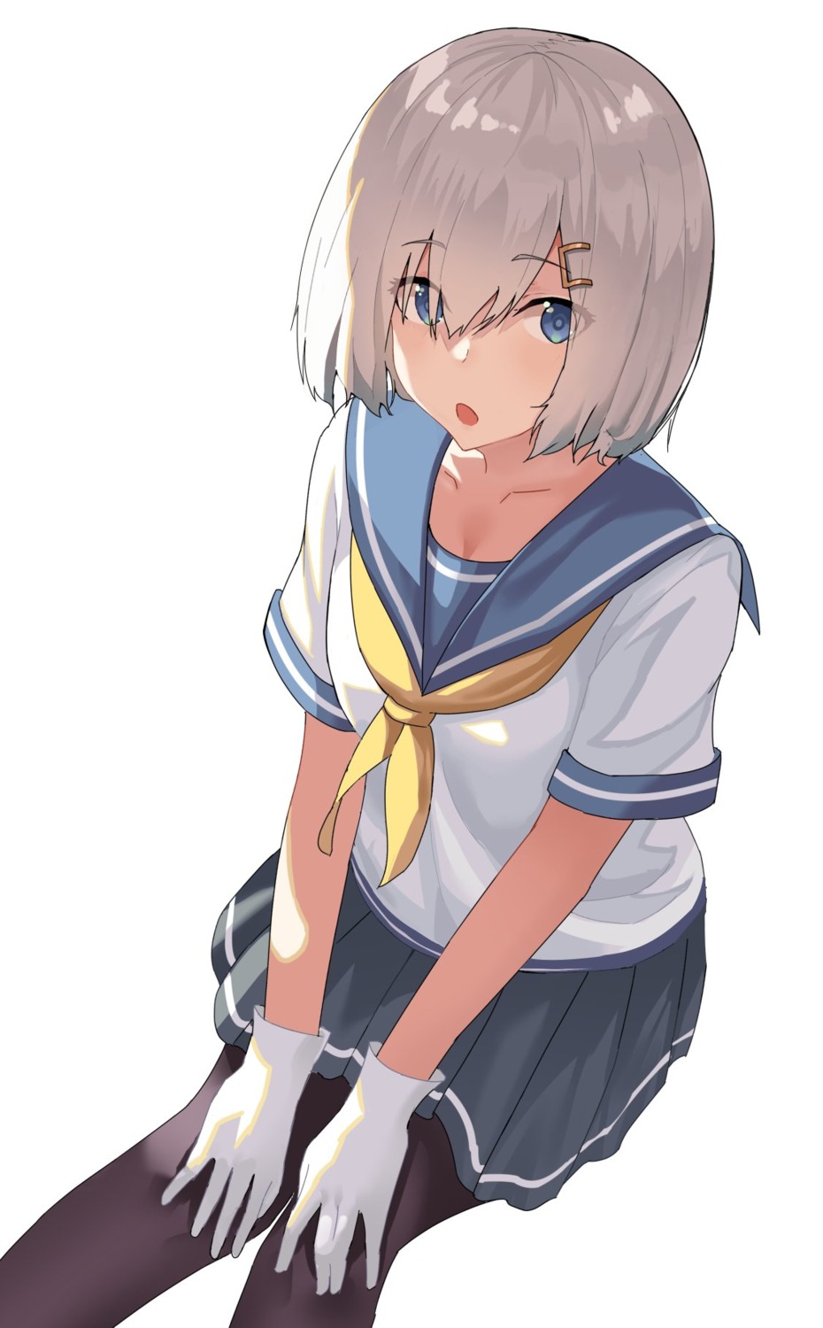 hamakaze_(kancolle) kantai_collection oweee pantyhose seifuku