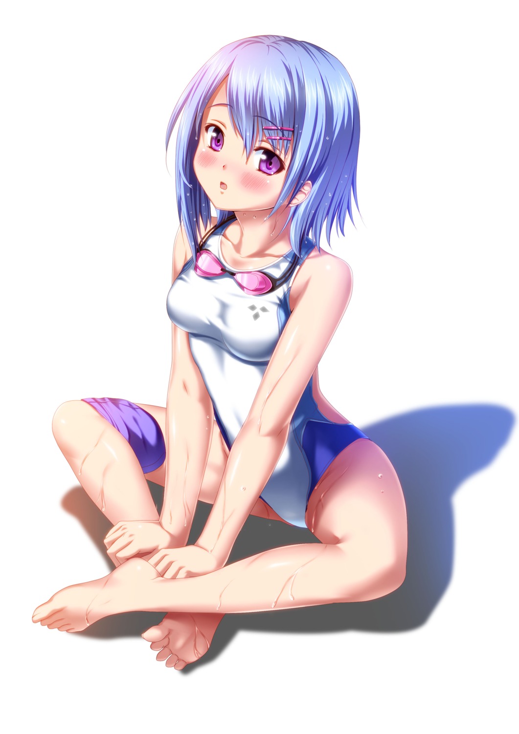 feet kukuri_(ahagon) swimsuits wet