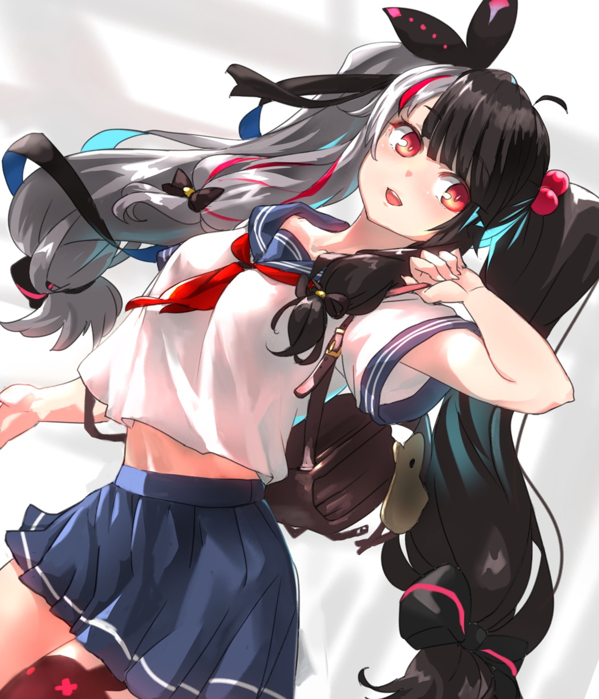 nijisanji seifuku tagayasu_kou thighhighs yorumi_rena