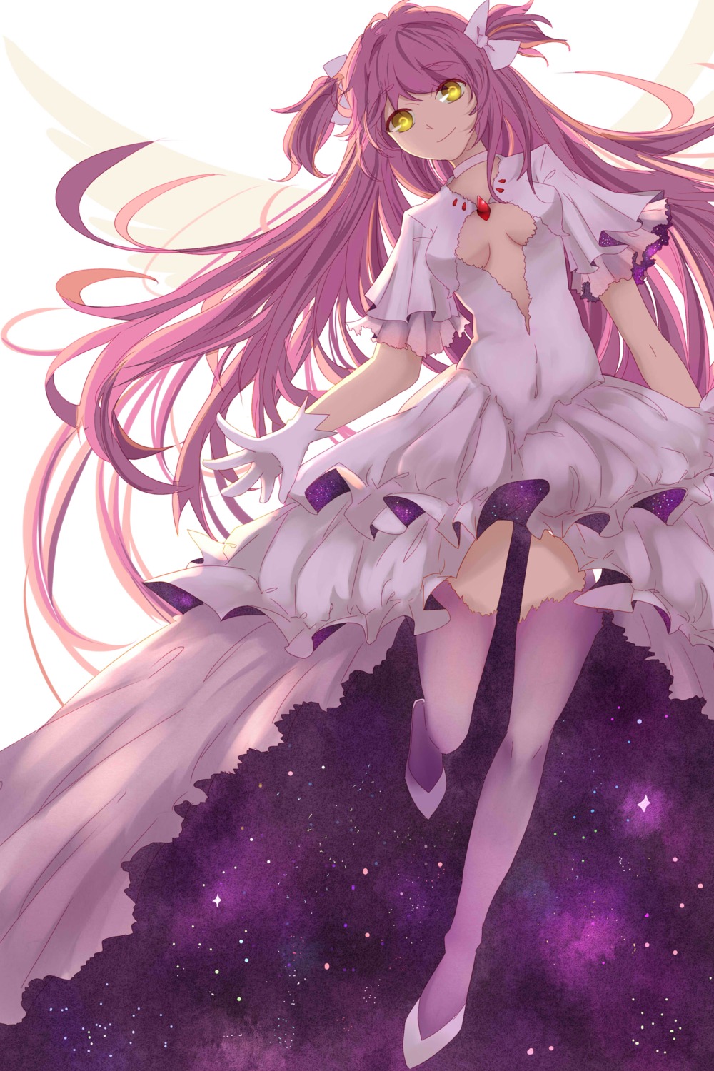 cleavage dress huge_chick kaname_madoka no_bra puella_magi_madoka_magica thighhighs ultimate_madoka