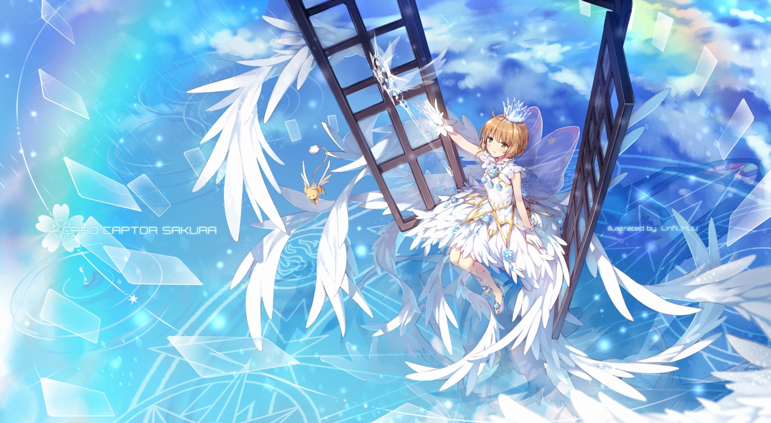 acidear card_captor_sakura dress heels kinomoto_sakura weapon