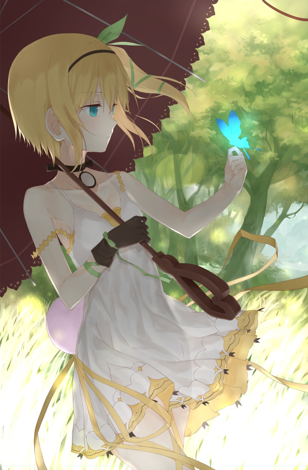 akitaka_akita dress edna summer_dress tales_of tales_of_zestiria umbrella