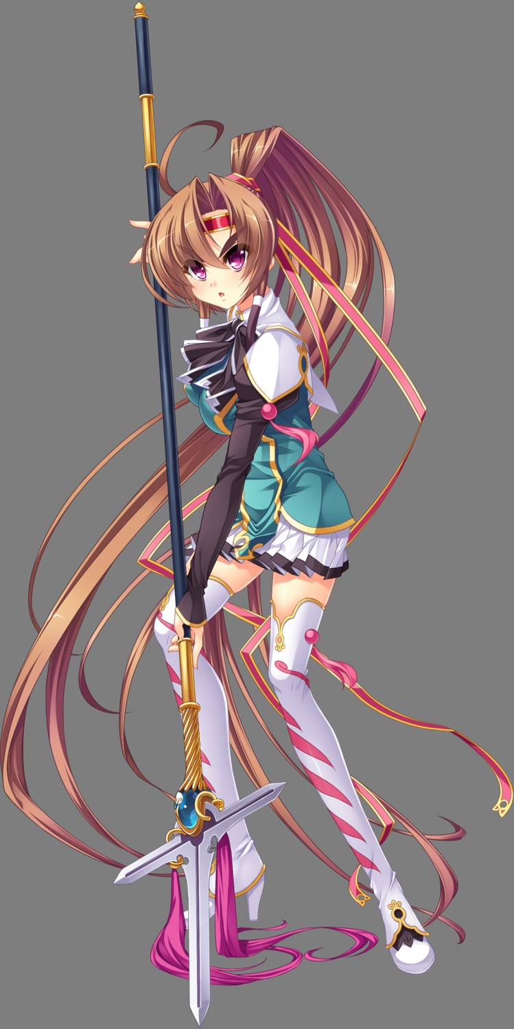 bachou baseson heels katagiri_hinata koihime_musou thighhighs transparent_png weapon