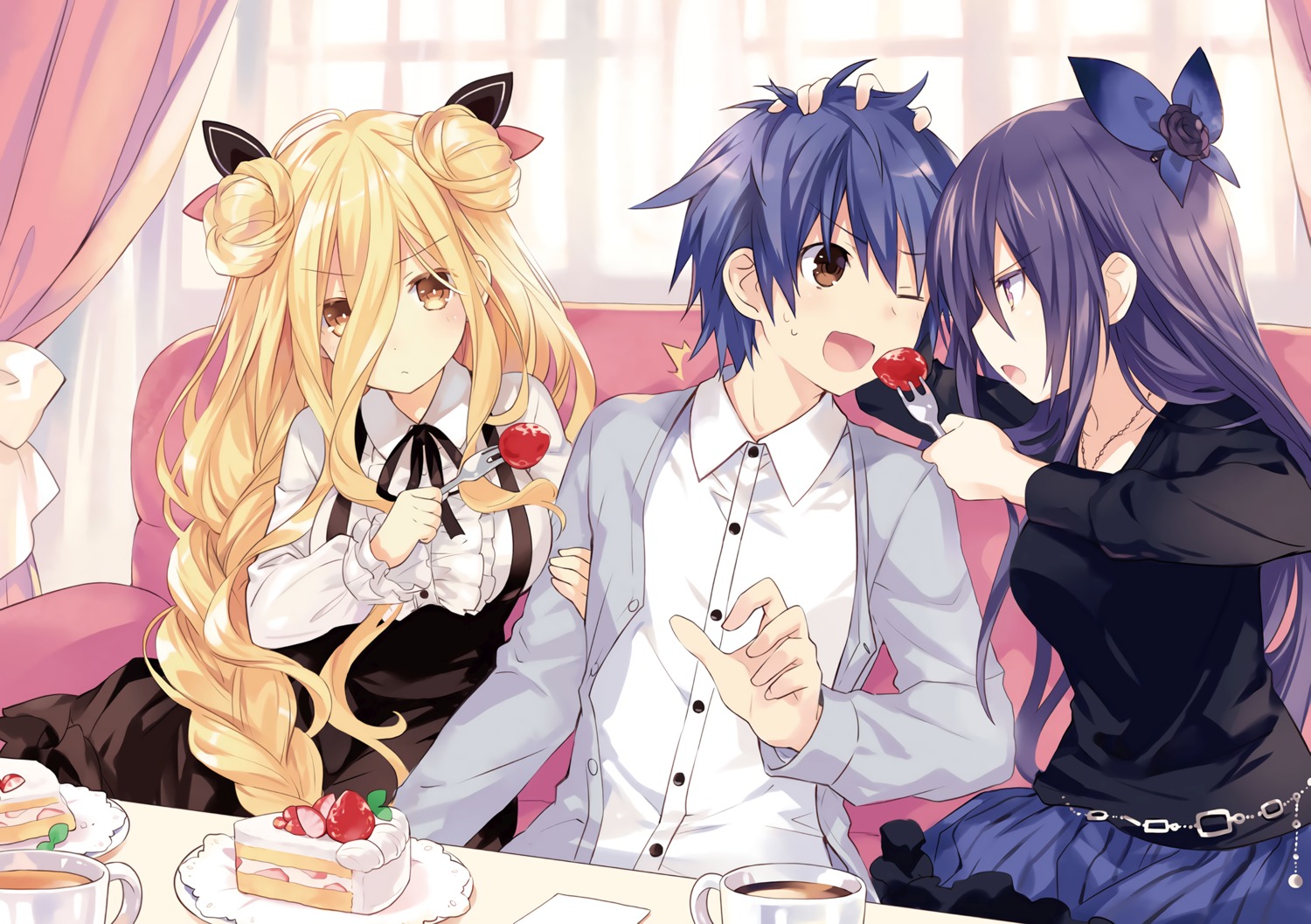 date_a_live detexted dress hoshimiya_mukuro itsuka_shidou tsunako yatogami_tenka