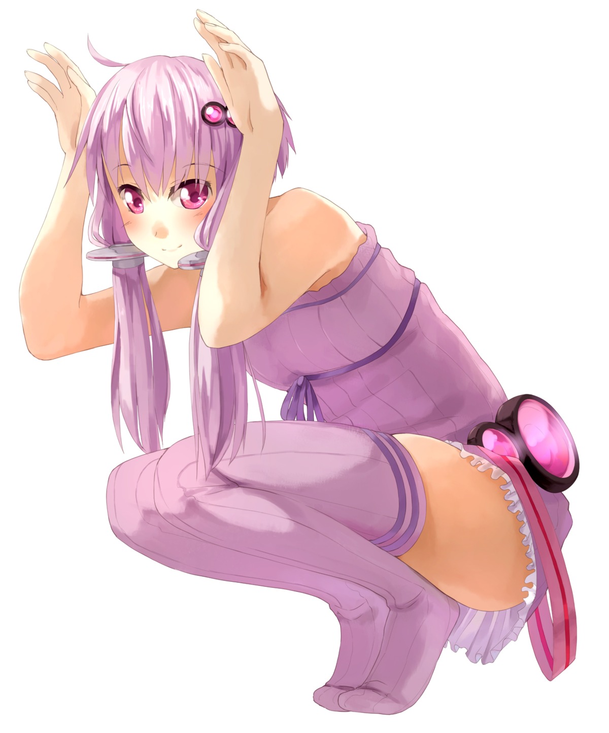 dress kanzen_bouon thighhighs vocaloid yuzuki_yukari