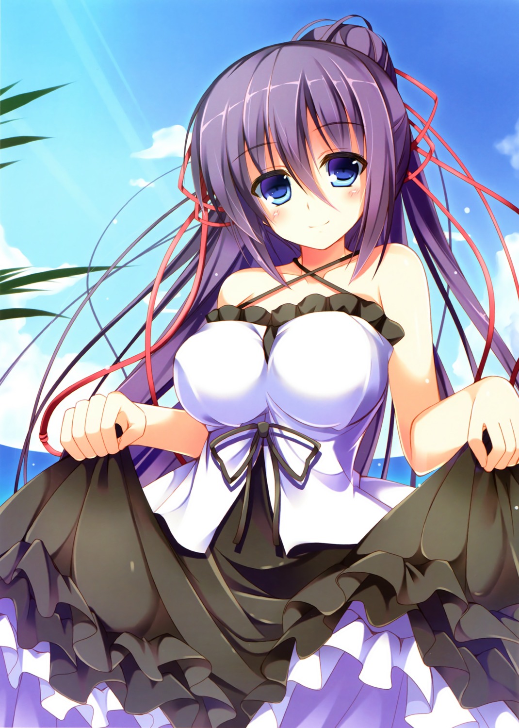 dress iiyama_riko nozomi_tsubame skirt_lift uchi_no_isourou_ga_sekai_wo_shouakushiteiru