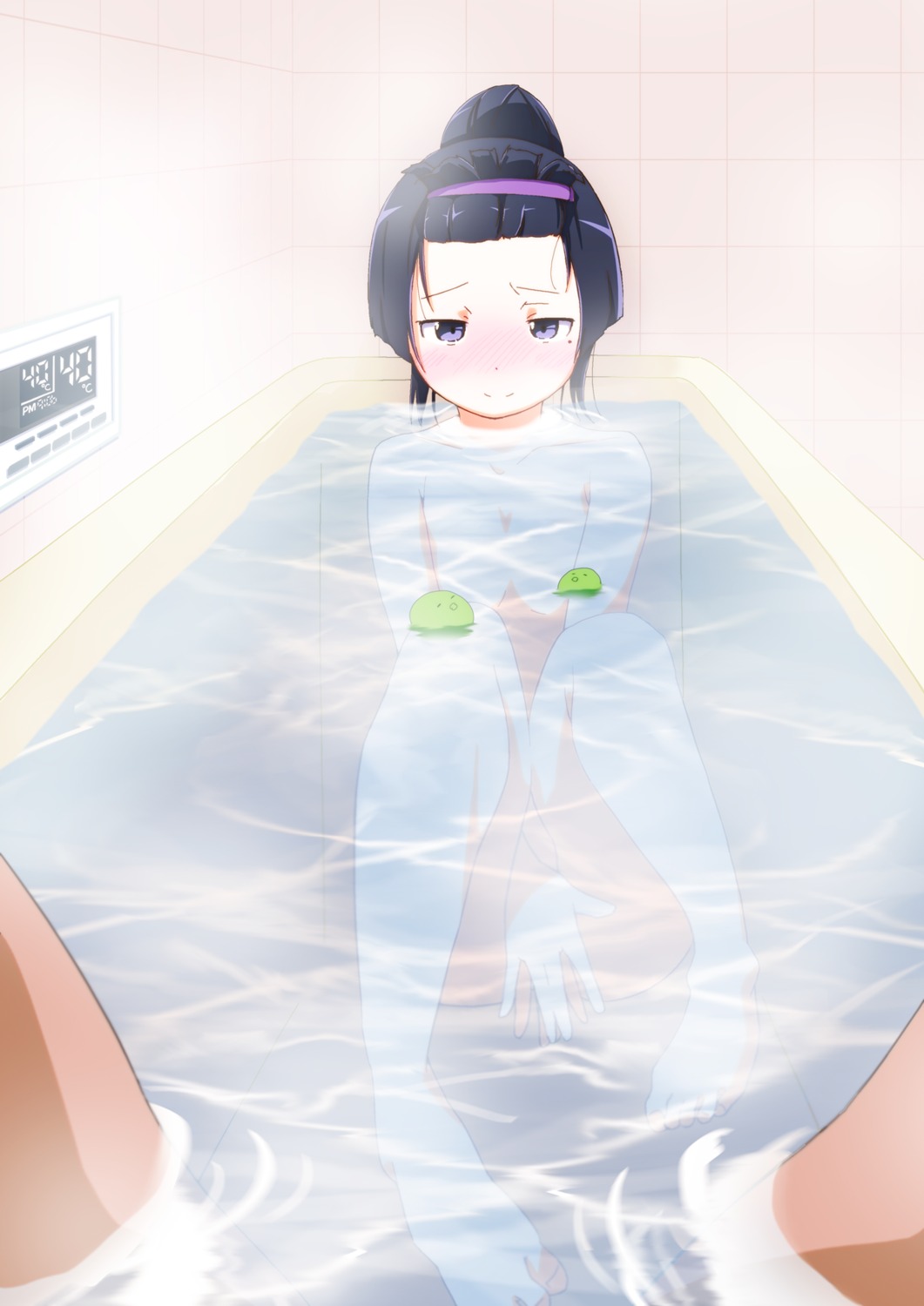 bathing breast_hold cleavage gokou_ruri naked ore_no_imouto_ga_konnani_kawaii_wake_ga_nai suzmeco wet