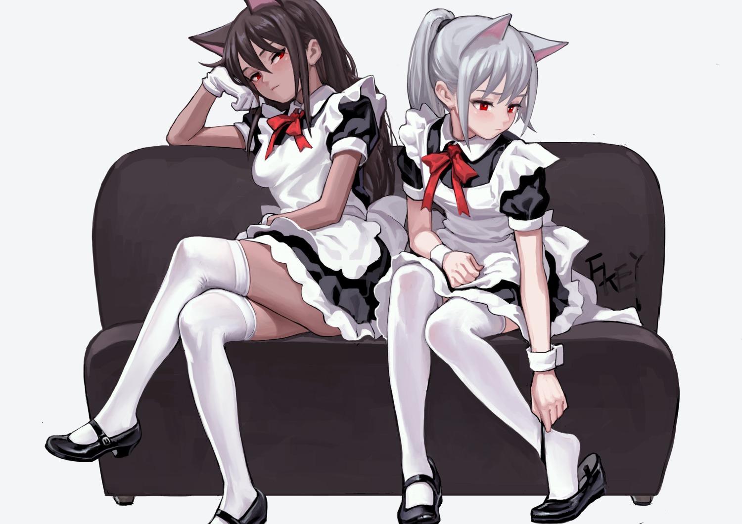 animal_ears heels maid thighhighs zengxianxin