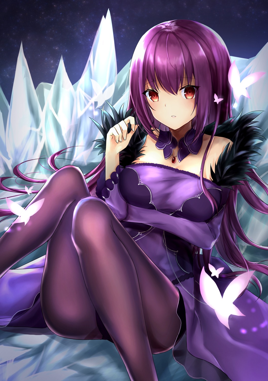 dress fate/grand_order pantyhose scathach_skadi taruton_(konritu0821)