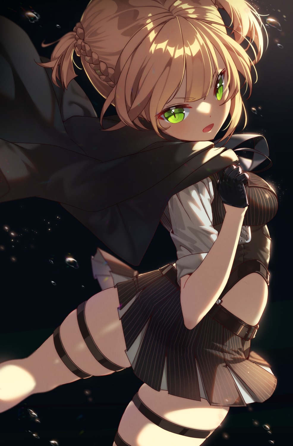 dai_nikucho garter girls_frontline skirt_lift welrod_mk2_(girls_frontline)