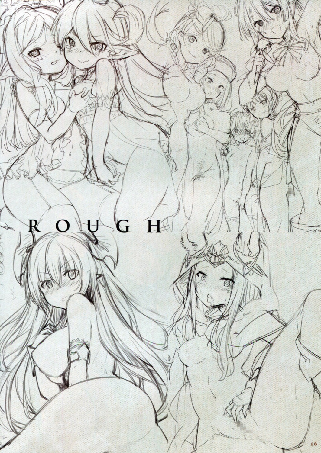 granblue_fantasy monochrome ryuuji_teitoku sketch