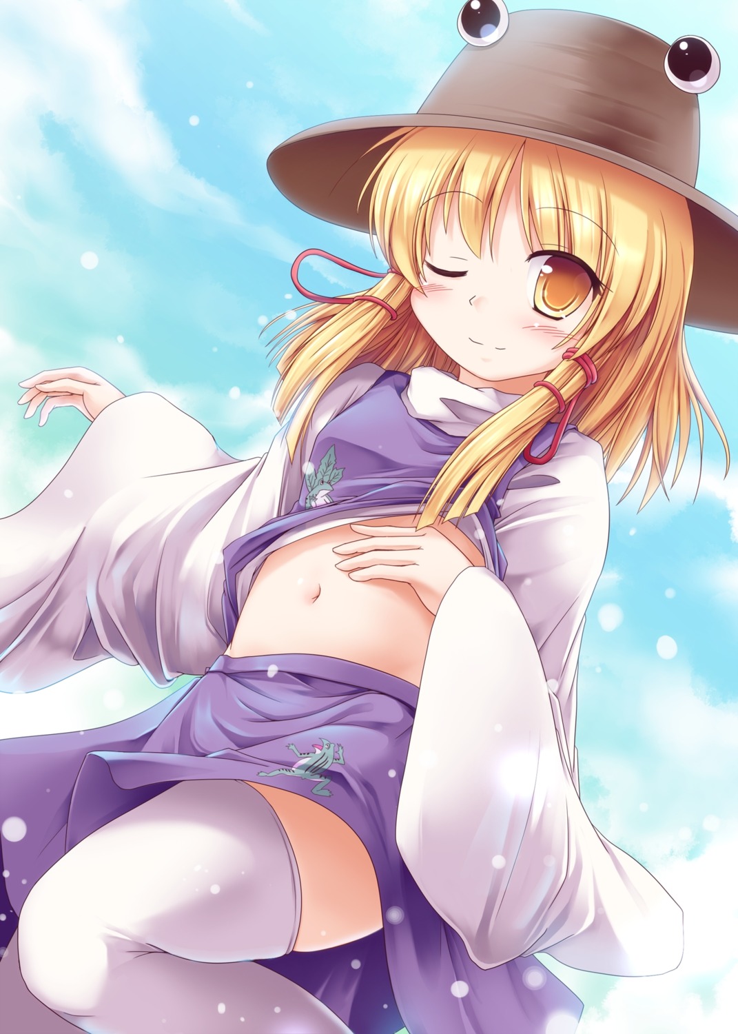 lzh moriya_suwako thighhighs touhou