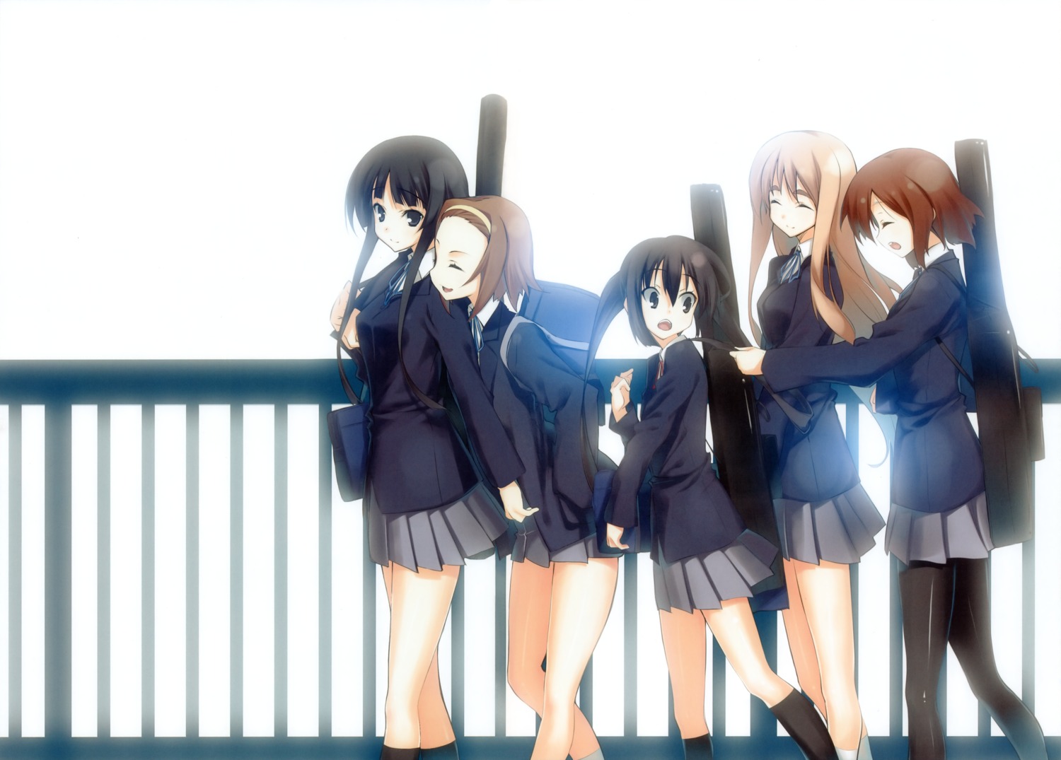 akiyama_mio fixed hirasawa_yui k-on! kagome kotobuki_tsumugi nakano_azusa pantyhose seifuku tainaka_ritsu traumatize