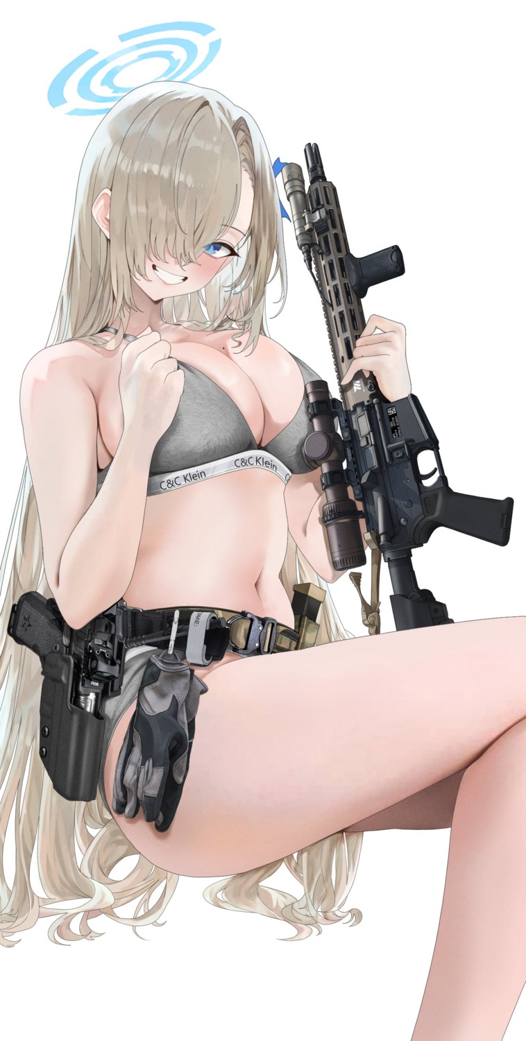 blue_archive bra fte_(fifteen_199) gun halo ichinose_asuna pantsu