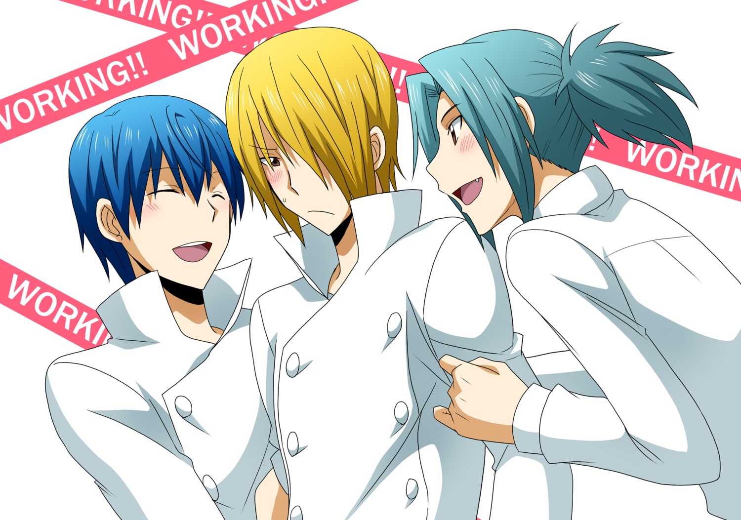 male mashiba_youhei satou_jun souma_hiroomi tsunoda_wei working!!