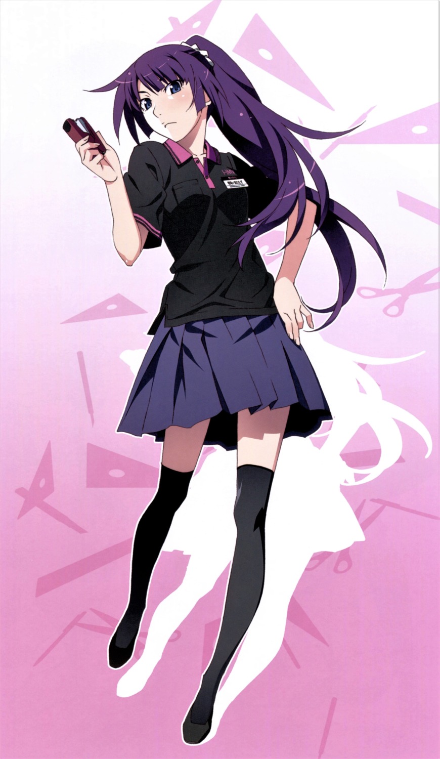 bakemonogatari hmv monogatari_(series) senjougahara_hitagi thighhighs uniform watanabe_akio