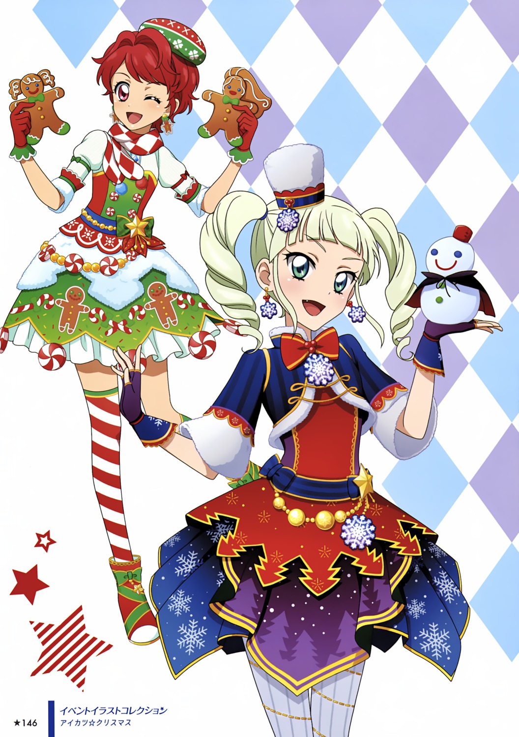 aikatsu! christmas dress ichinose_kaede pantyhose tagme thighhighs toudou_yurika