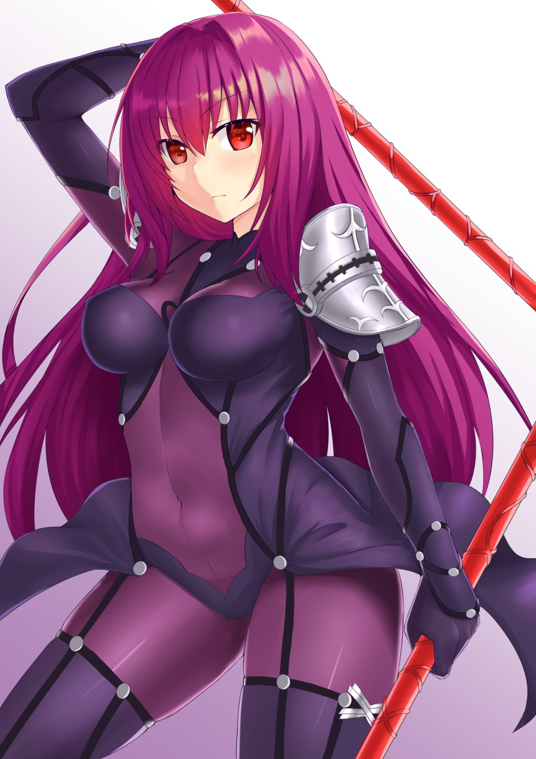 armor bodysuit fate/grand_order m_kong scathach_(fate/grand_order) weapon